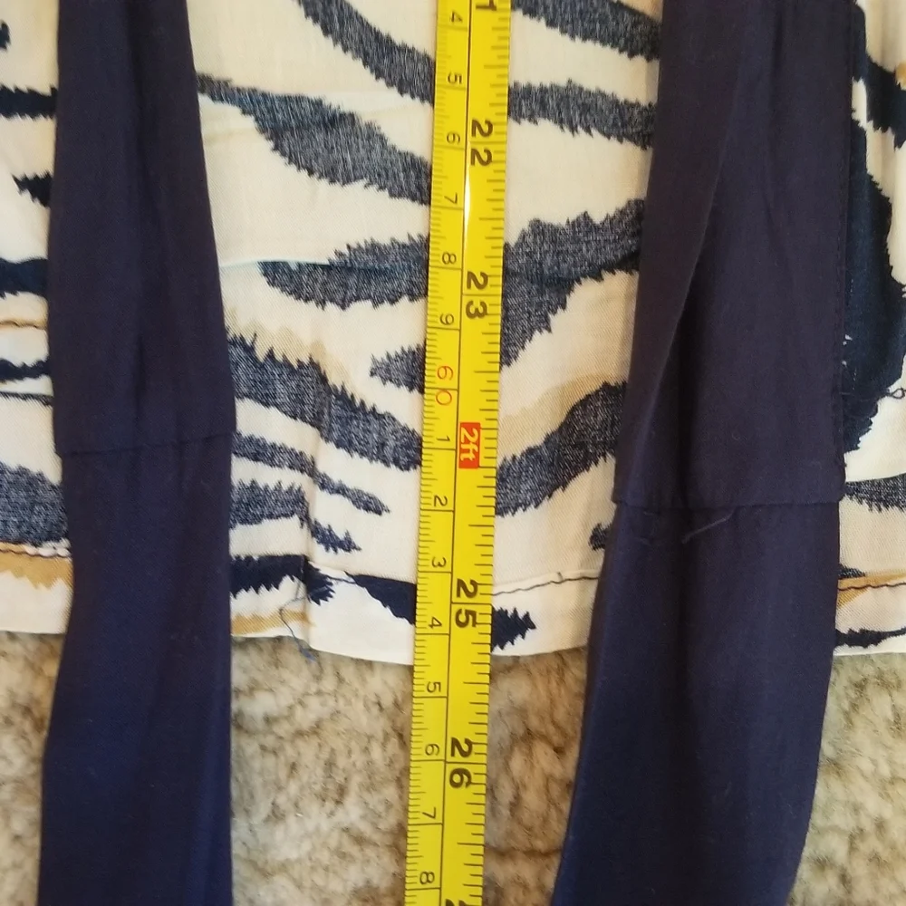 Blue & White Zebra Print Kimono w/Elastic Sleeves - No Reorders. Limited. - Picture 8 of 16